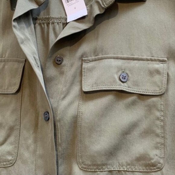 LOFT Button-Up Utility Short Romper - Picture 9 of 16